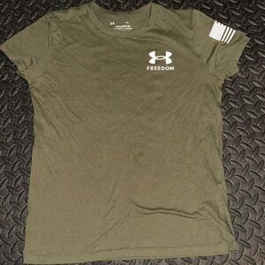 Under Armour Olive Freedom Short Sleeve Tee